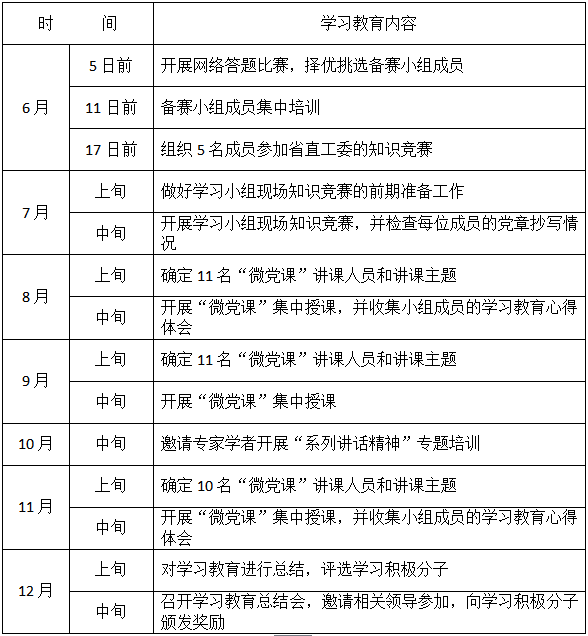 学习教育计划表